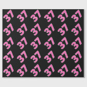 Pink Stripes 37 Event # (Geburtstag, Jahrestag) Geschenkpapier (Flach)