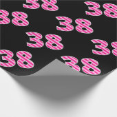 Pink Stripes 38 Event # (Geburtstag, Jahrestag) Geschenkpapier (Ecke)