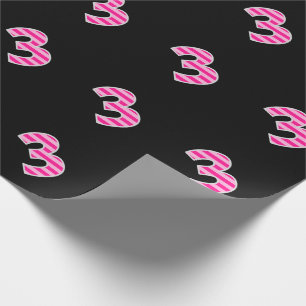Pink Stripes 3 Event # (Geburtstag, Jahrestag) Geschenkpapier