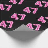 Pink Stripes 47 Event # (Geburtstag, Jahrestag) Geschenkpapier (Ecke)