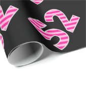 Pink Stripes 52 Event # (Geburtstag, Jahrestag) Geschenkpapier (Rolleneckpunkt)