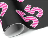 Pink Stripes 55 Event # (Geburtstag, Jahrestag) Geschenkpapier (Rolleneckpunkt)