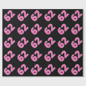 Pink Stripes 62 Event # (Geburtstag, Jahrestag) Geschenkpapier (Flach)
