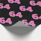 Pink Stripes 64 Event # (Geburtstag, Jahrestag) Geschenkpapier (Ecke)