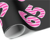 Pink Stripes 65 Event # (Geburtstag, Jahrestag) Geschenkpapier (Rolleneckpunkt)