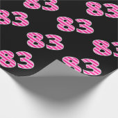Pink Stripes 83 Event # (Geburtstag, Jahrestag) Geschenkpapier (Ecke)