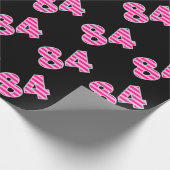 Pink Stripes 84 Event # (Geburtstag, Jahrestag) Geschenkpapier (Ecke)