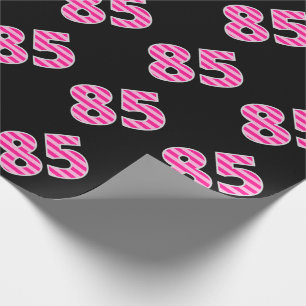Pink Stripes 85 Event # (Geburtstag, Jahrestag) Geschenkpapier