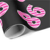 Pink Stripes 86 Event # (Geburtstag, Jahrestag) Geschenkpapier (Rolleneckpunkt)