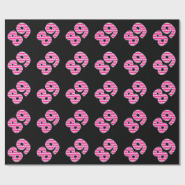 Pink Stripes 89 Event # (Geburtstag, Jahrestag) Geschenkpapier