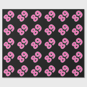 Pink Stripes 89 Event # (Geburtstag, Jahrestag) Geschenkpapier