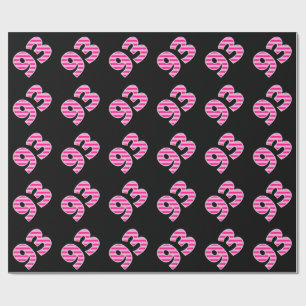 Pink Stripes 93 Event # (Geburtstag, Jahrestag) Geschenkpapier