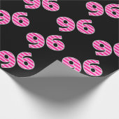 Pink Stripes 96 Event # (Geburtstag, Jahrestag) Geschenkpapier (Ecke)