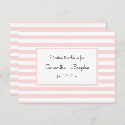 Pink Stripes Babyduschberatung, Gebete Hinweiskarte (Vorne/Hinten)