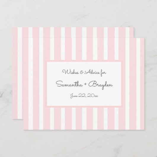 Pink Stripes Babyduschberatung, Gebete Hinweiskarte (Vorne/Hinten)