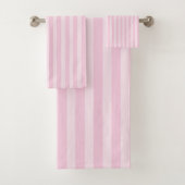 Pink Stripes Bath Towel Badhandtuch Set (Insitu)