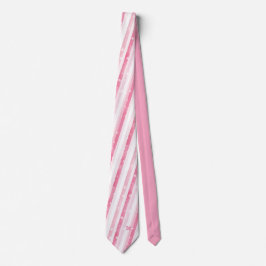 Pink Stripes Christmas Neck Tie Krawatte