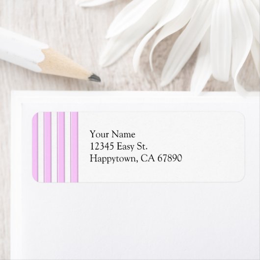 Pink Stripes Custom Label Template (Insitu)