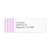 Pink Stripes Custom Label Template (Vorne)