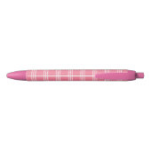 Pink Stripes custom monogram Pens Kugelschreiber (Rückseite)