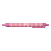 Pink Stripes custom monogram Pens Kugelschreiber (Unterseite)