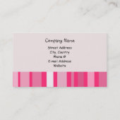 Pink Stripes Designer Visitenkarte (Rückseite)