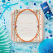 Pink Stripes Garden Blumenspülung Kinderdusche Pappteller (Party)