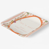 Pink Stripes Garden Blumenspülung Kinderdusche Pappteller (Gewinkelt)