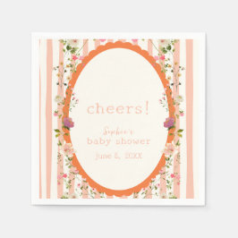 Pink Stripes Garden Blumenspülung Kinderdusche Serviette