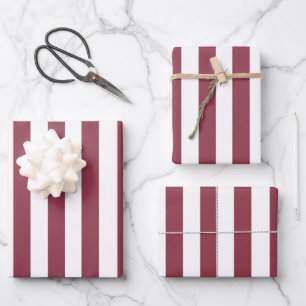 Pink Stripes Geburtstag Geschenkpapier Set