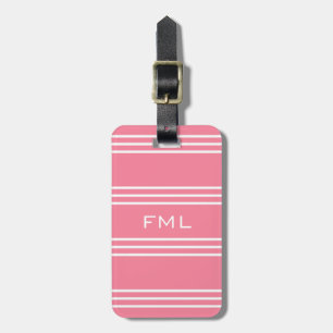 Pink Stripes - Gepäckanhänger