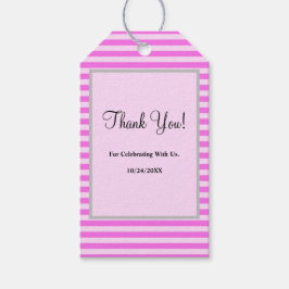 Pink Stripes Geschenketiketten Geschenkanhänger