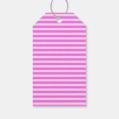 Pink Stripes Geschenketiketten Geschenkanhänger (Rückseite)