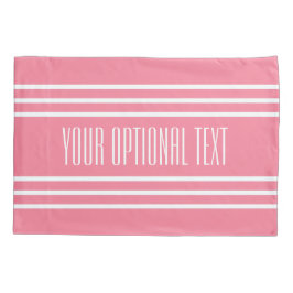 Pink Stripes Hüllen für benutzerdefinierte Textkis Kissenbezug