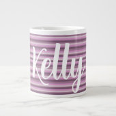 Pink stripes Jumbo-Tasse (Vorderseite)
