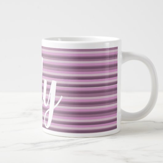 Pink stripes Jumbo-Tasse (Rechts)
