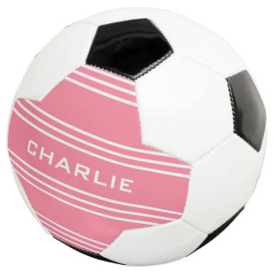 Pink Stripes kundenspezifische Monogramm Fußball