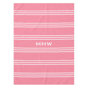 Pink Stripes, kundenspezifische Tischdecken für Mo