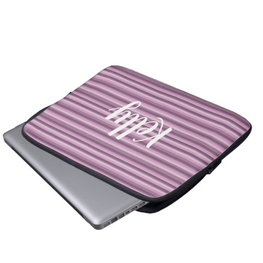 Pink stripes laptopschutzhülle (Vorne Knopf)