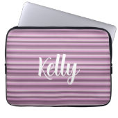 Pink stripes laptopschutzhülle (Vorderseite)