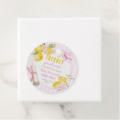 Pink Stripes Lemons and Flowers Graduation Geschenkanhänger (Beispiel)