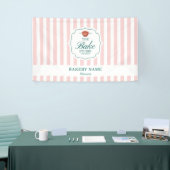 Pink Stripes Logo Wall Pop Up Shop Vendor Event Banner (Messeveranstaltung)