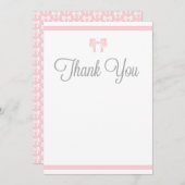 Pink Stripes mit Bow Danke (Vorne/Hinten)