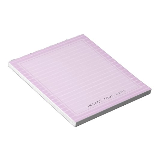 Pink Stripes Notepad 5.5" x 6" Notizblock (angewinkelt)