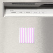 Pink Stripes on White Magnet (In Situ (Geschirrspüler))