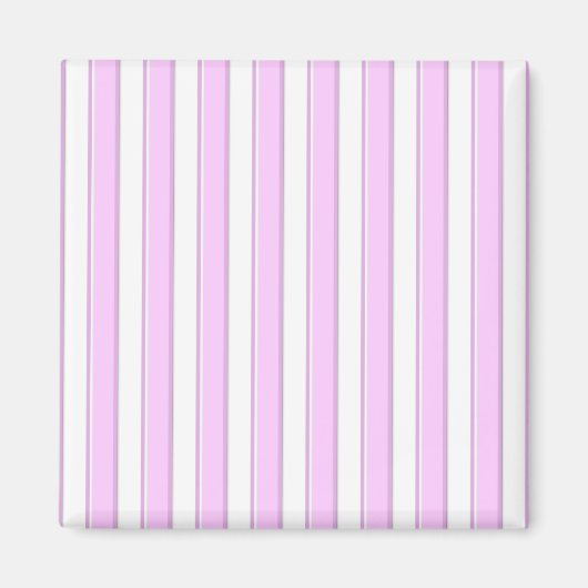 Pink Stripes on White Magnet (Vorne)