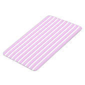 Pink Stripes on White Magnet (Linke Seite)