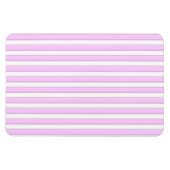 Pink Stripes on White Magnet (Horizontal)