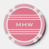 Pink Stripes Poker Pokerchips (Rückseite)