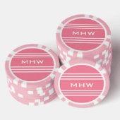 Pink Stripes Poker Pokerchips (Stapel)